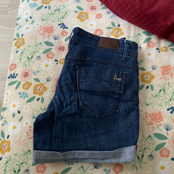 Dark Blue Denim shorts - Picture 2 of 5